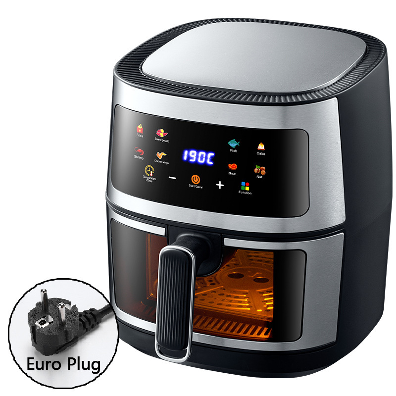 触摸式空气炸锅8L智能无油烟可视薯条机源头厂家Airfryer110V220V|undefined