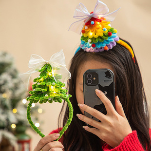 New Christmas Tree Twist Stick DIY Material Bag Headband Christmas Decoration Gift for Girlfriend and Best Friend
