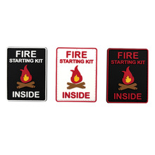 战术户外野炊 FIRE 露营贴章 工具包贴章 PVC软胶士气章补丁 滴塑