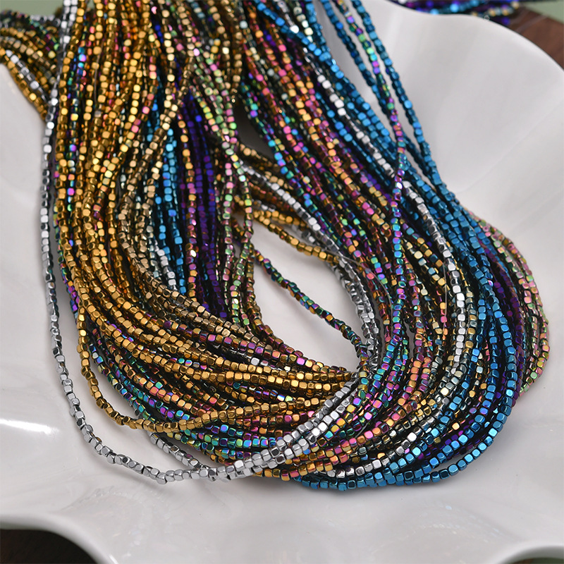 20g Weight Beads Jewelry Making Type 2*2mm Jewelry Making Size DIY Jewelry Accessories Classification 0.6mm Hole Size 210 Pieces Per Piece Quantity Hematite Material Geometric Pattern Plating Design Simple Style Style 210 Pieces Per Piece 2*2mm 0.6mm Hematite Geometric DIY Jewelry Accessories Beads 无