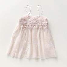 特价日本petit main LIEN尾货成人女士夏季吊带网纱外搭立体花