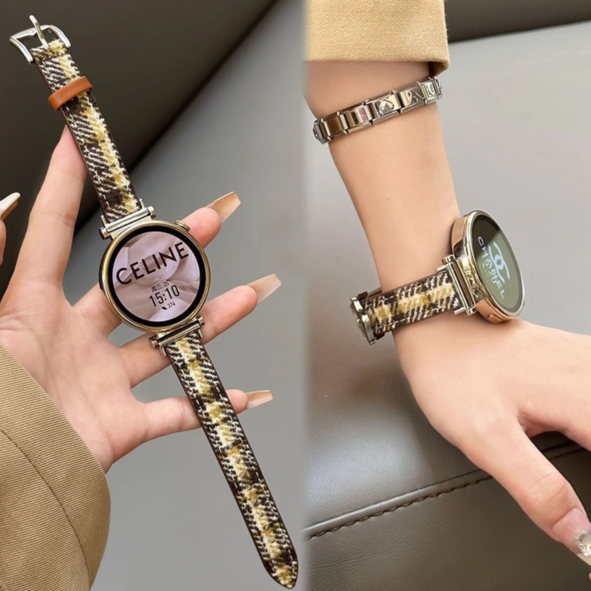Suitable for Huawei gt4 watch strap watch4pro autumn and winter woolen gt3pro new watch3pro Plaid