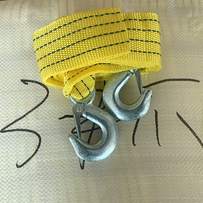 Car Tow Rope Thickeneded Trailer rope/net/strap - 3-tons-3m-claw-hook-opp-bag-packaging