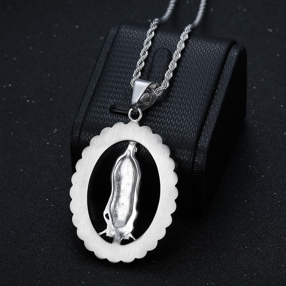 Pendant, Chain Jewelry Making Type Gold Plated Plating Material Rhinestones Inlay Material 1 Piece 304 Stainless Steel Rhinestones Gold Plated Human Virgin Mary Pendant Chain