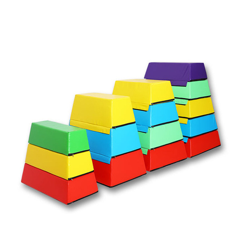 Box Jumper Kindergarten, Pommel Horse, Vaulting Horse Combination Goat Jumping Children Primary and Secondary Schools, Detachable Soft Body Physical Fitness Training Equipment