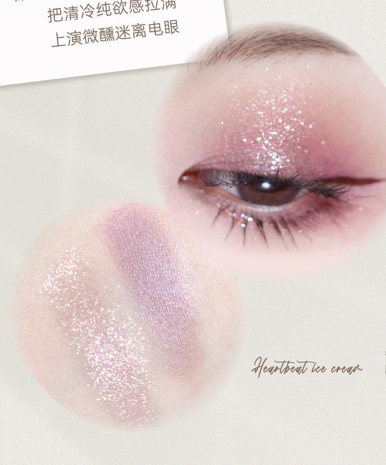 NOVO two-color eyeshadow palette: Pearlescent, matte, fine flash, low saturation, grayish pink, rose, earth tone, beginner undefined