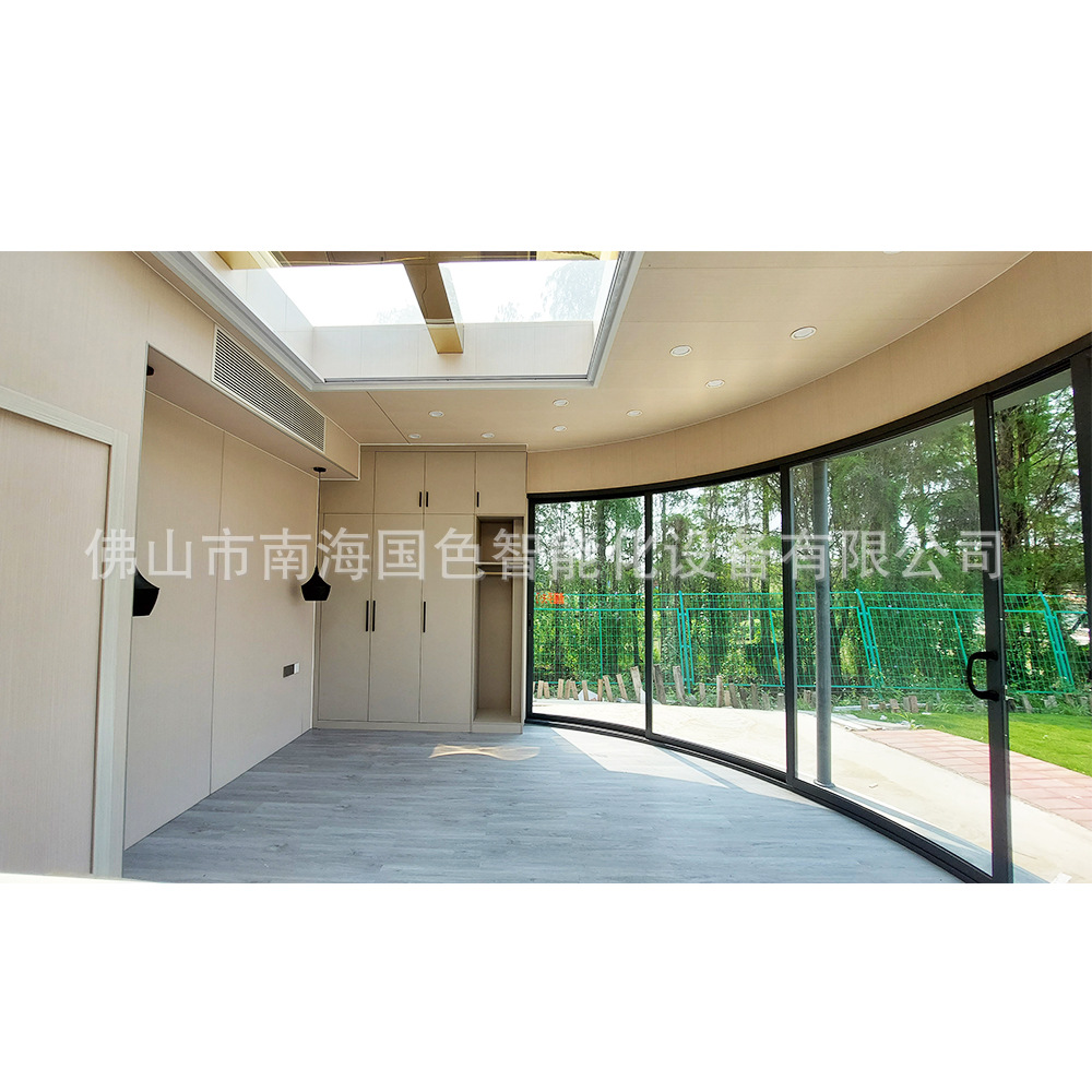 Villa de acero ligero estructura de acero del hotel Sunshine Room Sala ensamblada anticorrosión a prueba de humedad lugar escénico Casa redonda casa de madera sala de vacaciones