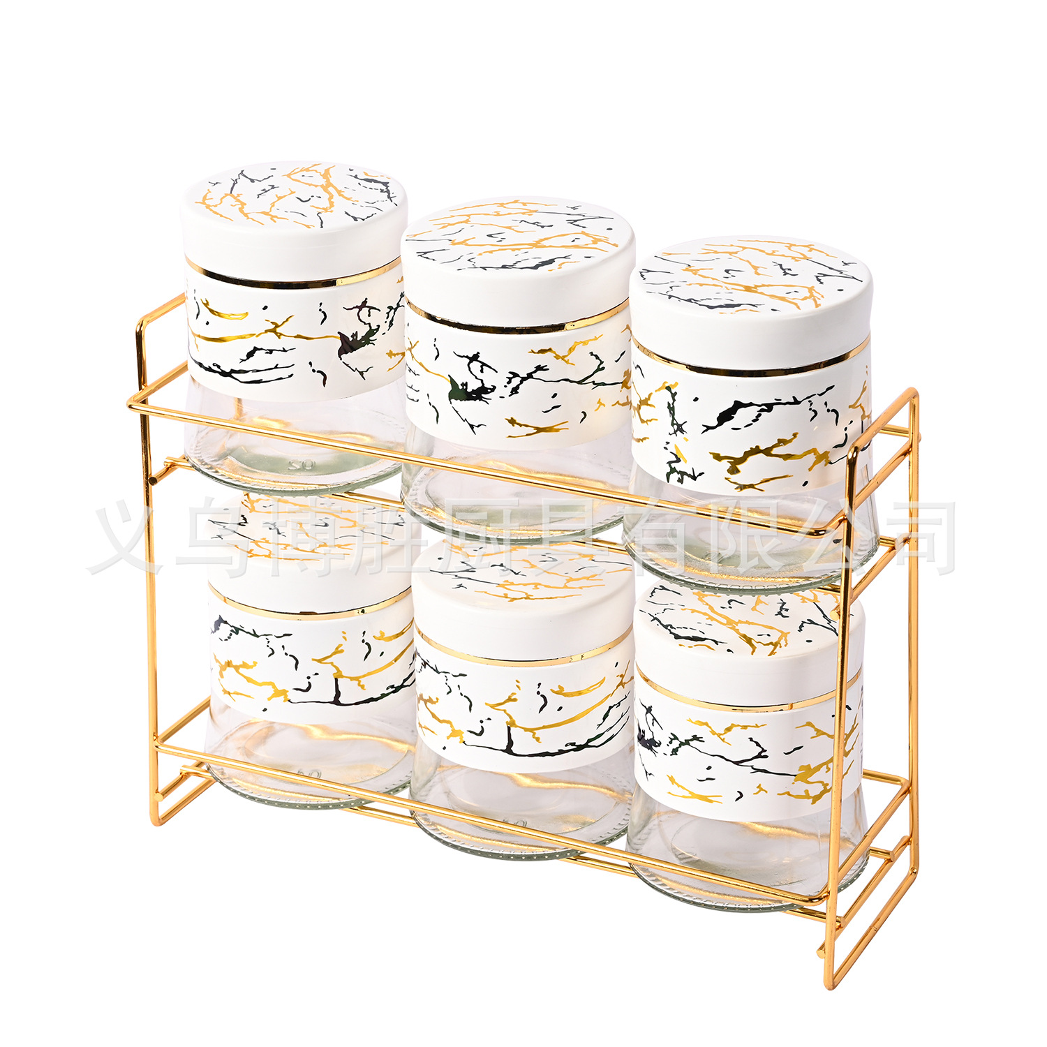 Las latas de almacenamiento de la cocina del hogar se adaptan a un juego de 3 piezas con estante de hierro serie de cocina de alta gama productos de comercio exterior latas selladas transfronterizas