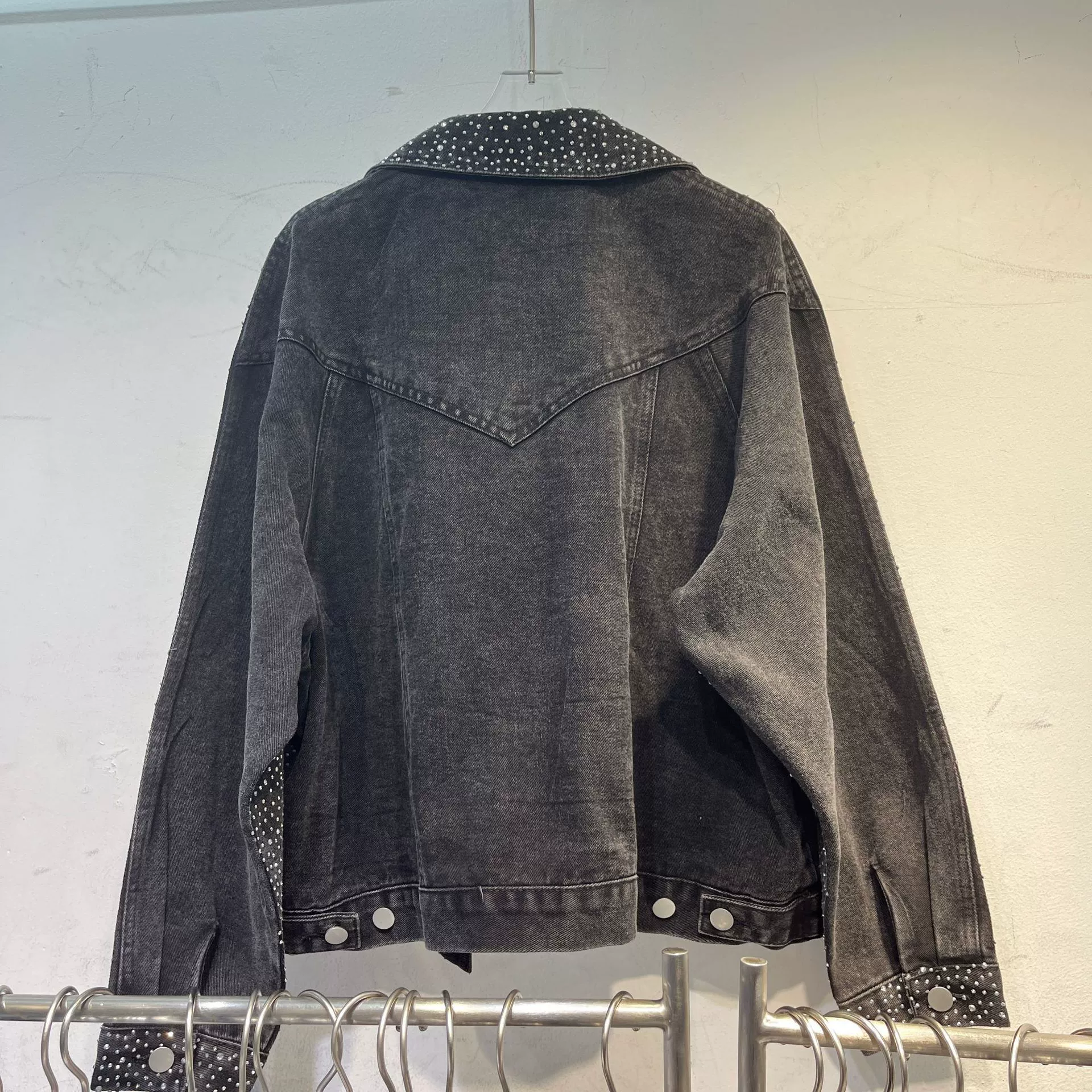 Denim autumn retro jacket, Korean style