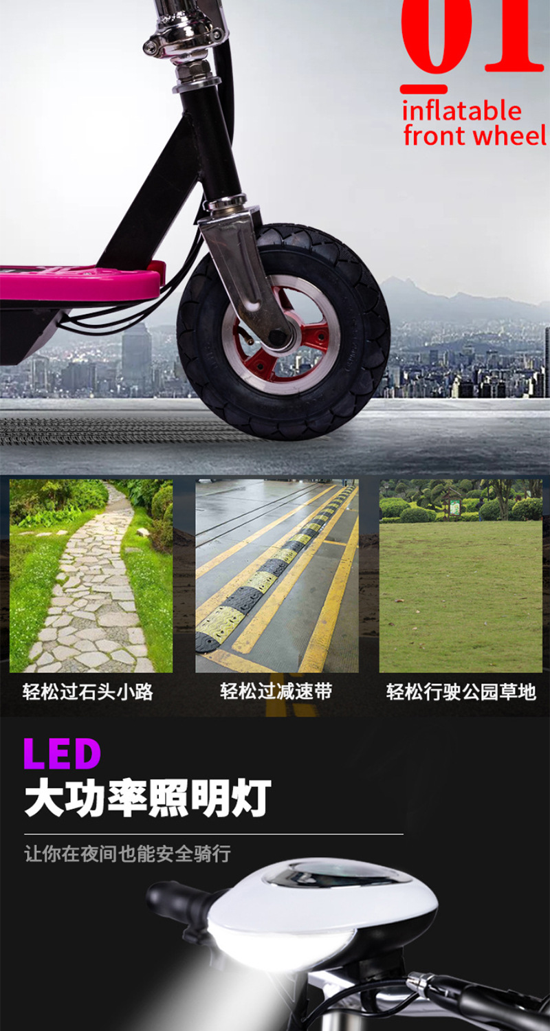 Source Manufacturer: Small Foldable Electric Scooter, Mini Lightweight 2-Wheel Mobility Electric Vehicle for Cross-Border Export