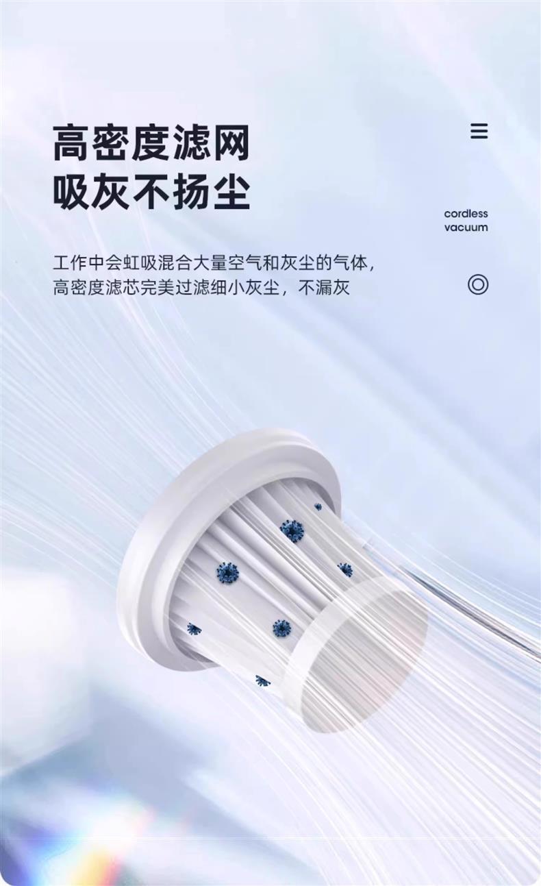 Car Vacuum Cleaner, Household Wireless Large Suction, Small, High-Power, Powerful Handheld Dust Vacuum Cleaner for Beautiful Seams