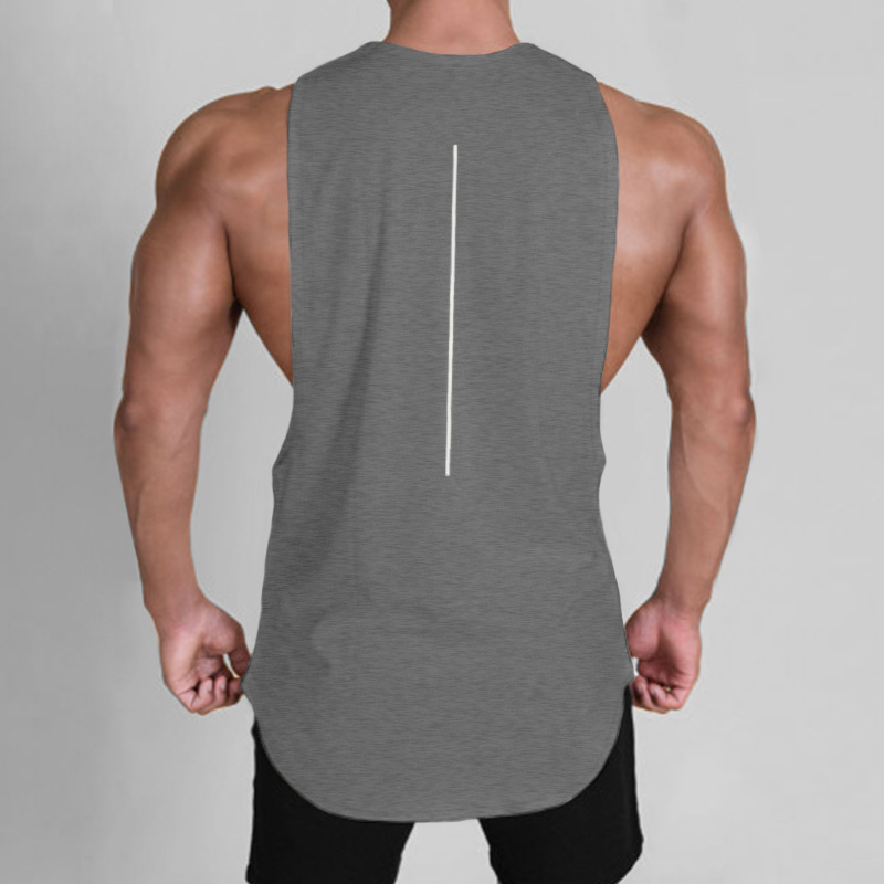 Ärmelloses, übergroßes Sport-Tanktop für Herren im Sommer und Jugend, trendige Herrenmarke, große, geteilte Ärmel_voghion.com