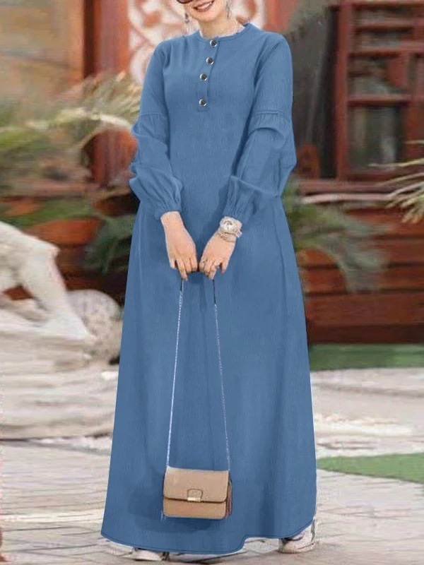 Solid elegant long-sleeve for leisure