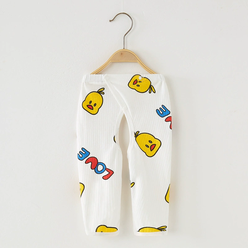 Children's autumn cotton trousers for new born, demi-season thermal underwear, 0-3 month
