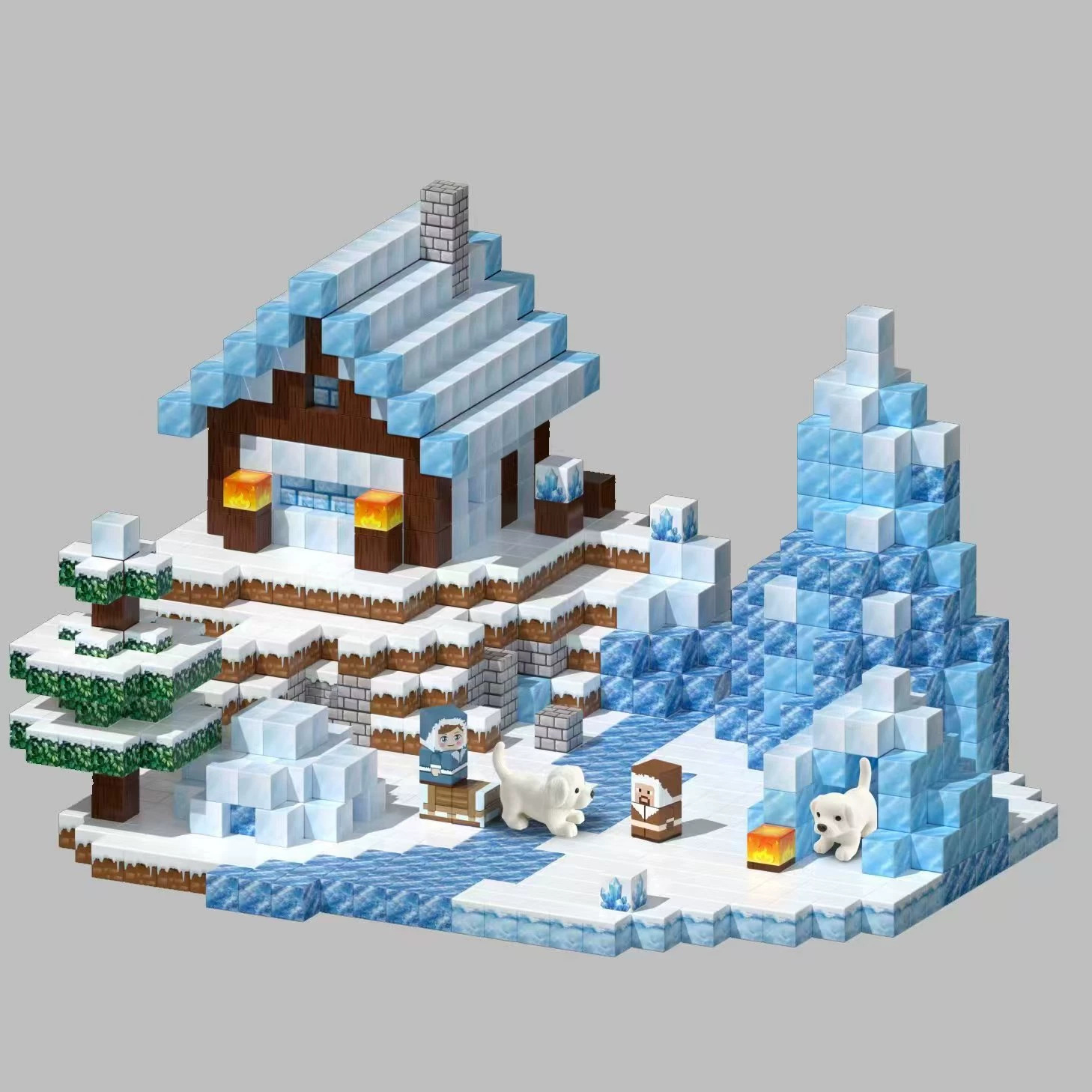 Bloques Magnéticos de Construcción de Castillo My Mini World de Amazon, Azulejos Magnéticos, Juguete de Bloques de Construcción Magnéticos DIY para Niños