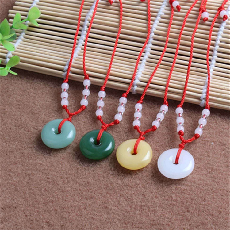 仿和田玉平安扣男女款饰品精仿阿富汗吊坠仿玉玉扣