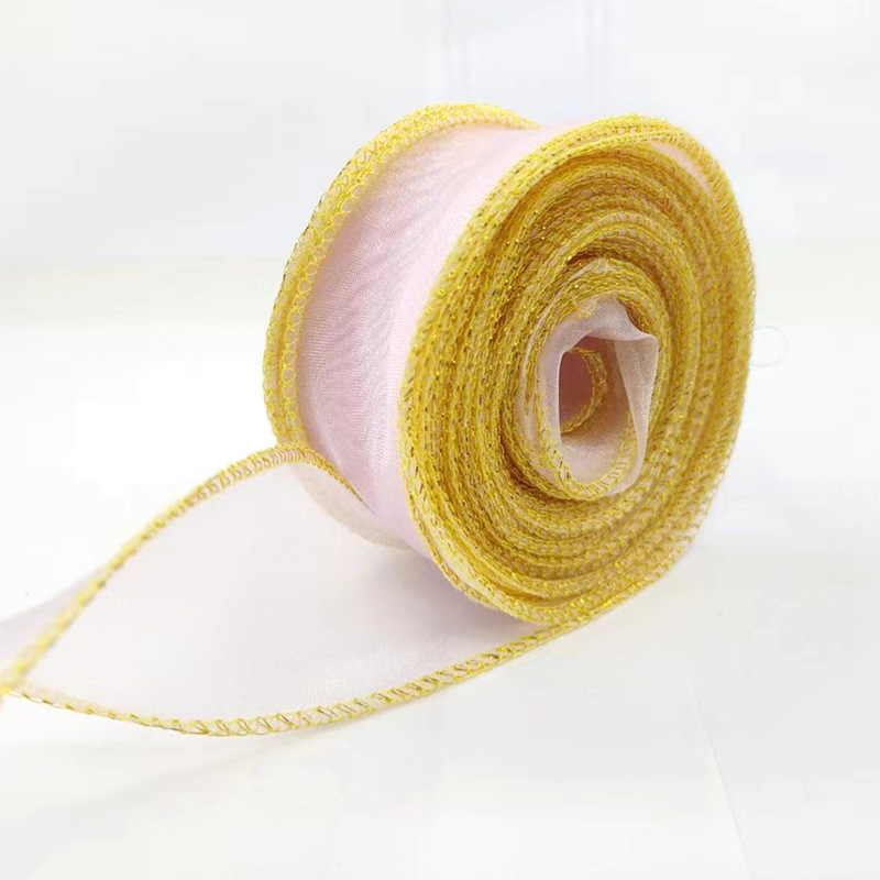 Kit de material para ramos de hilo de cola de pez de 4 cm con lazo de cinta de hilo ondulado, accesorio para el cabello con horquilla DIY, cinta decorativa, empaque simple.