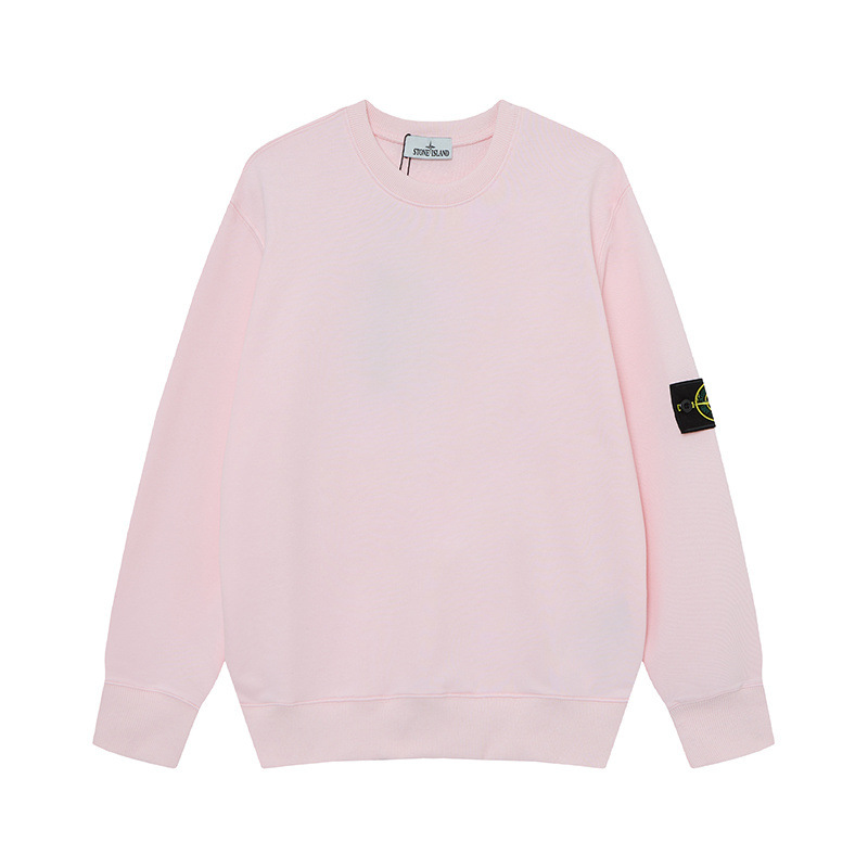 クロスボーダー クラシックモデル STONE ストーン ラウンドネック バッジ付き 長袖 カジュアル スウェットシャツ 男女兼用 カップル向け 正規版