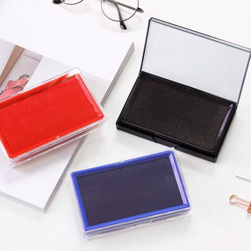 Deli ink pad 9860 red Indonesian quick-drying seal ink seal press handprint tool ink mud box finance