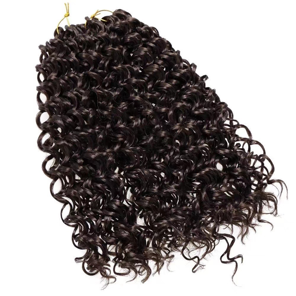 Cabello de ganchillo de fibra química Xuchang GOGO Curl Crochet Hair Peluca europea y americana Deep Wave Spot