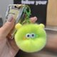Cute imitation rex rabbit fur small fur ball key chain pendant ins Internet famous plush small coal ball schoolbag pendant