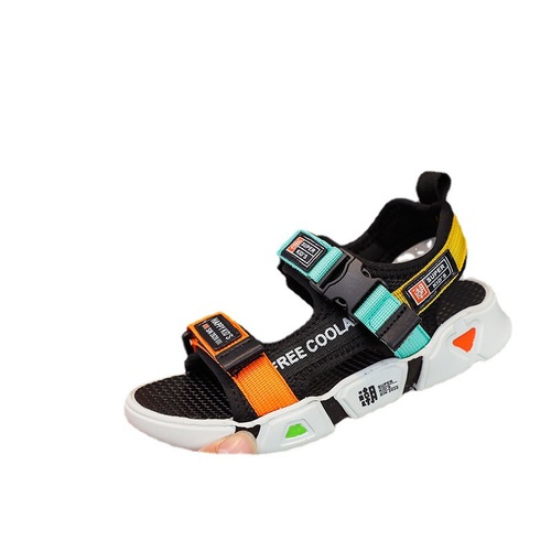  Summer New Beach Shoes Comfortable and Breathable Velcro Anti-Slip Casual Large Children's Sandals Factory Wholesale