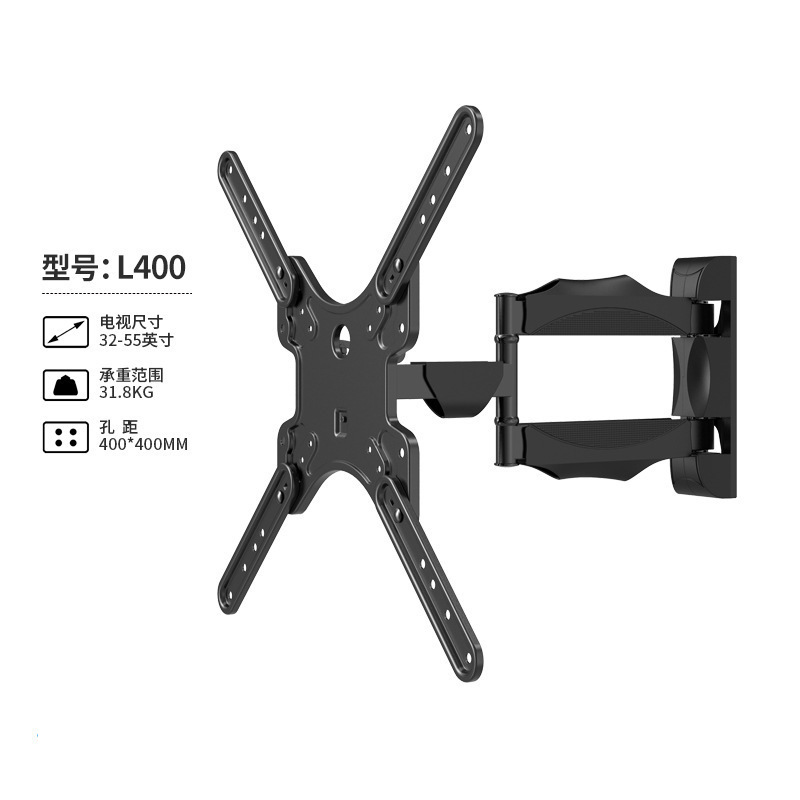 Fabricante al por mayor de 10 - 120 pulgadas televisión universal telescópico colgante oscilante soporte de pared plegable incrustado rotación