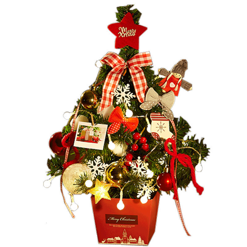 クリスマス装飾品クリスマスツリー家庭用デスクトップ装飾品フロント45cmミニクリスマスツリー装飾プレゼント|undefined