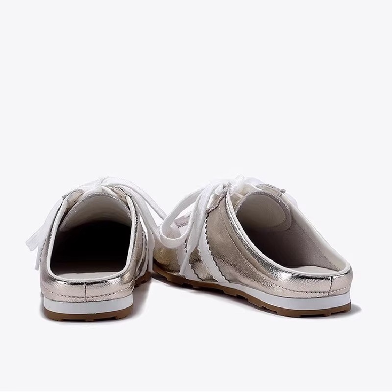 Trendy Bunan 2025 nuevas zapatillas retro de nicho de medio bolso mujeres sin tacón zapatos de entrenamiento alemán zapatos planos antideslizantes Forrest