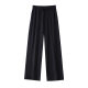Deformable plus size Women's chubby girl Style Casual Wide-leg Pants High Waist Simple Solid Color 2024 Summer New Women