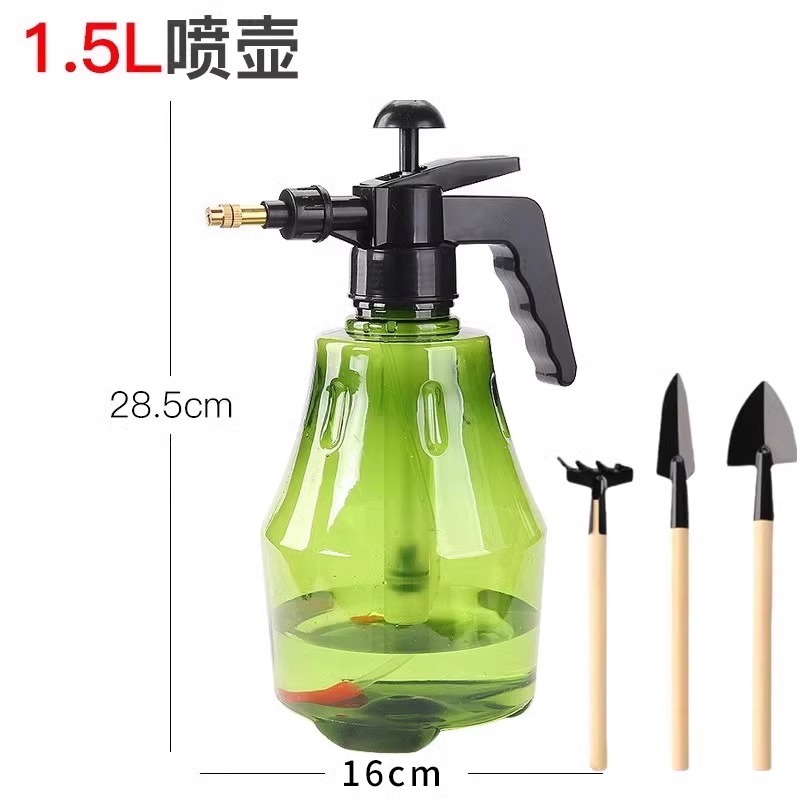 1.5l emerald green 2 mini garden tools-small three-piece set