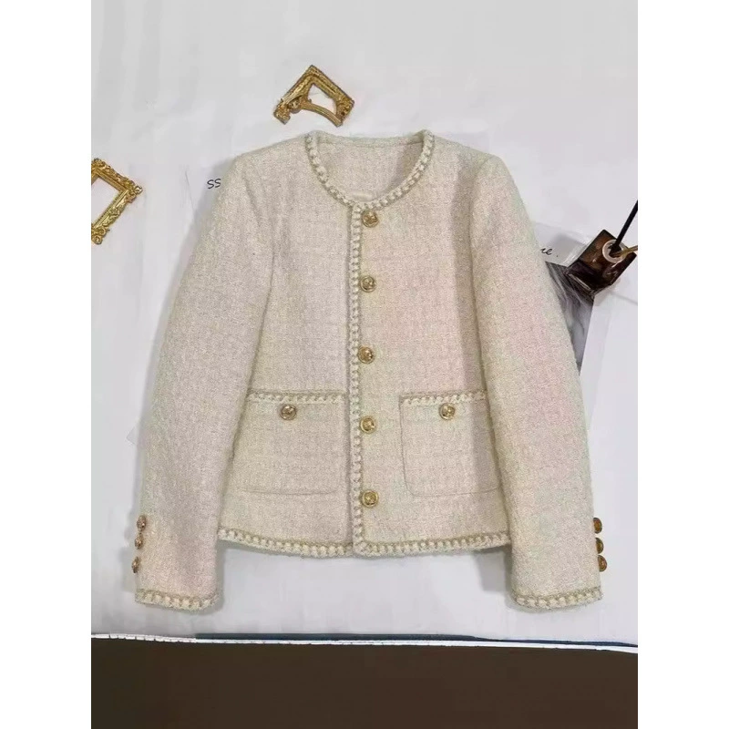 Демисезонный wool jacket, элегантный пиджак, стиль Шанель, французский стиль