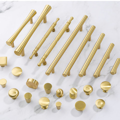New Chinese style wardrobe door handle hardware furniture cabinet pure brass handle wholesale gold drawer cabinet door handle