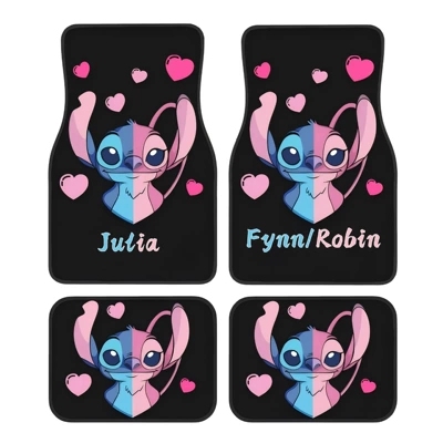 Avtomobil döşəmə paspasları — Mat Wear-resistant in stock - cartoon-car-floor-mats-13-3344cm-two-piece-set