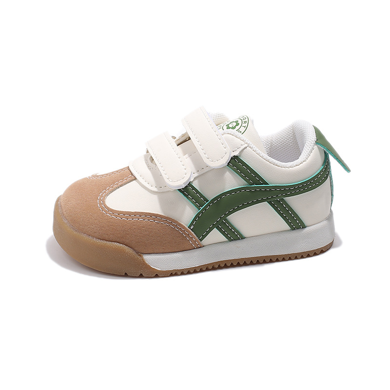 2025 primavera nuevo bebé con suela suave zapatos para niños pequeños zapatos deportivos casuales cómodos zapatos ligeros antideslizantes pequeños zapatos blancos