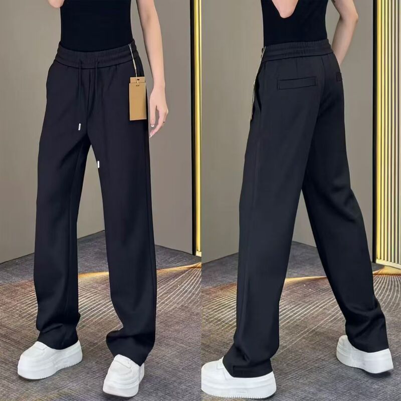2025 New Autum Pants for Men Are Trendy Slim Fit Versatile Sports Casual Pants Pure Color Straight Pants Breathable Pants