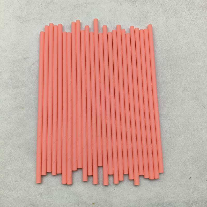 100本のピンク紙ストロー使い捨て分解性カラーパーティーストローデザートテーブルカクテル装飾ストロー|undefined