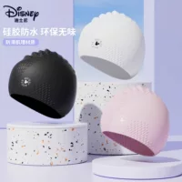 Силиконовая шапочка для плавания Disney, женская шапочка для плавания для длинных волос, специальная водонепроницаемая шапочка для плавания с большим обхватом головы, не растягивающаяся защита ушей
