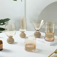 Cocktail crystal wineglass