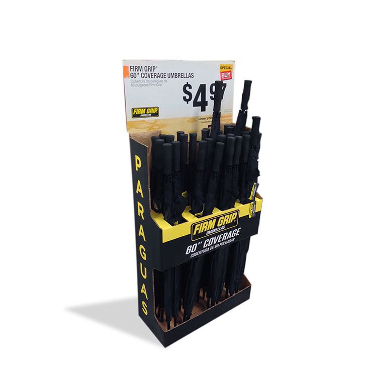 纸板雨伞收纳货架零售店货架黑色货架展示架制作商家轻量级货架