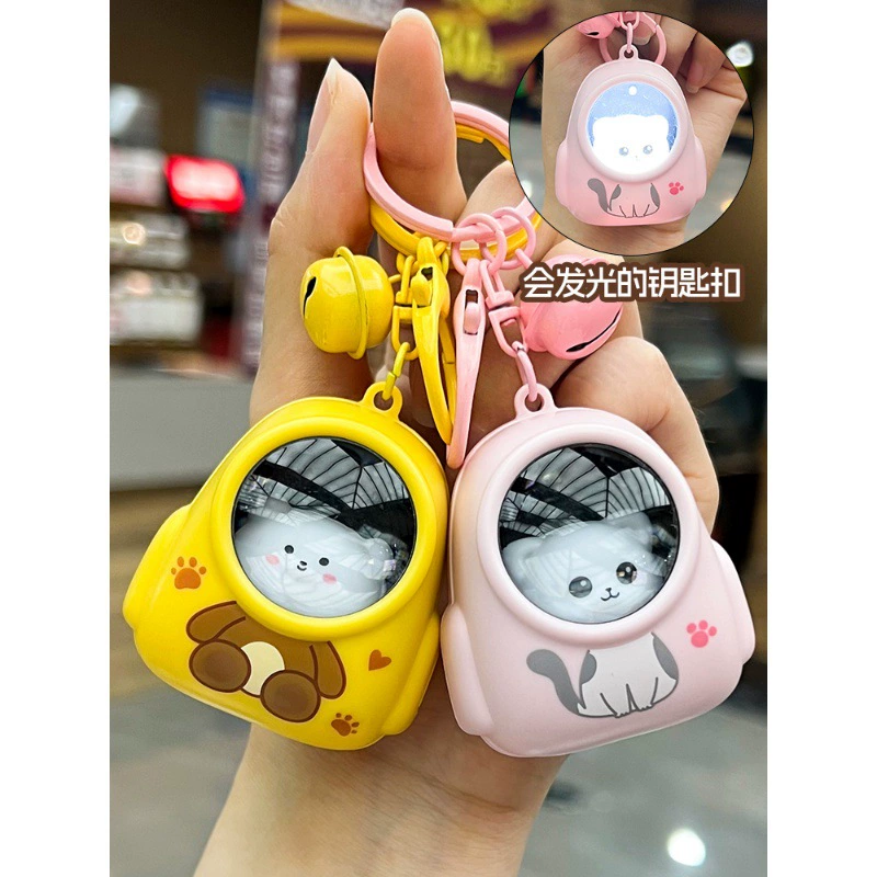 Мультяшный светящийся рюкзак котенок медведь брелок креативный студенческий школьный портфель украшение ночник детская игрушка надпись