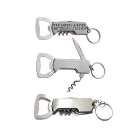 钥匙扣开瓶器手工艺品 金属开瓶器 实木手柄 开瓶器 多功能钥匙扣