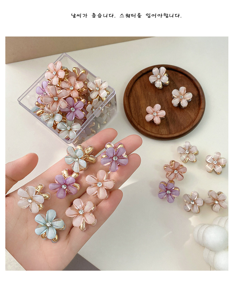 Flower Pattern All Seasons Season IG Style Sweet Women's Flower Alloy Hair Claws