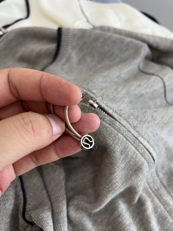 双拉链撞色针织衫长袖开衫毛衣休闲风上衣细腻秋季新款女士高级感|undefined