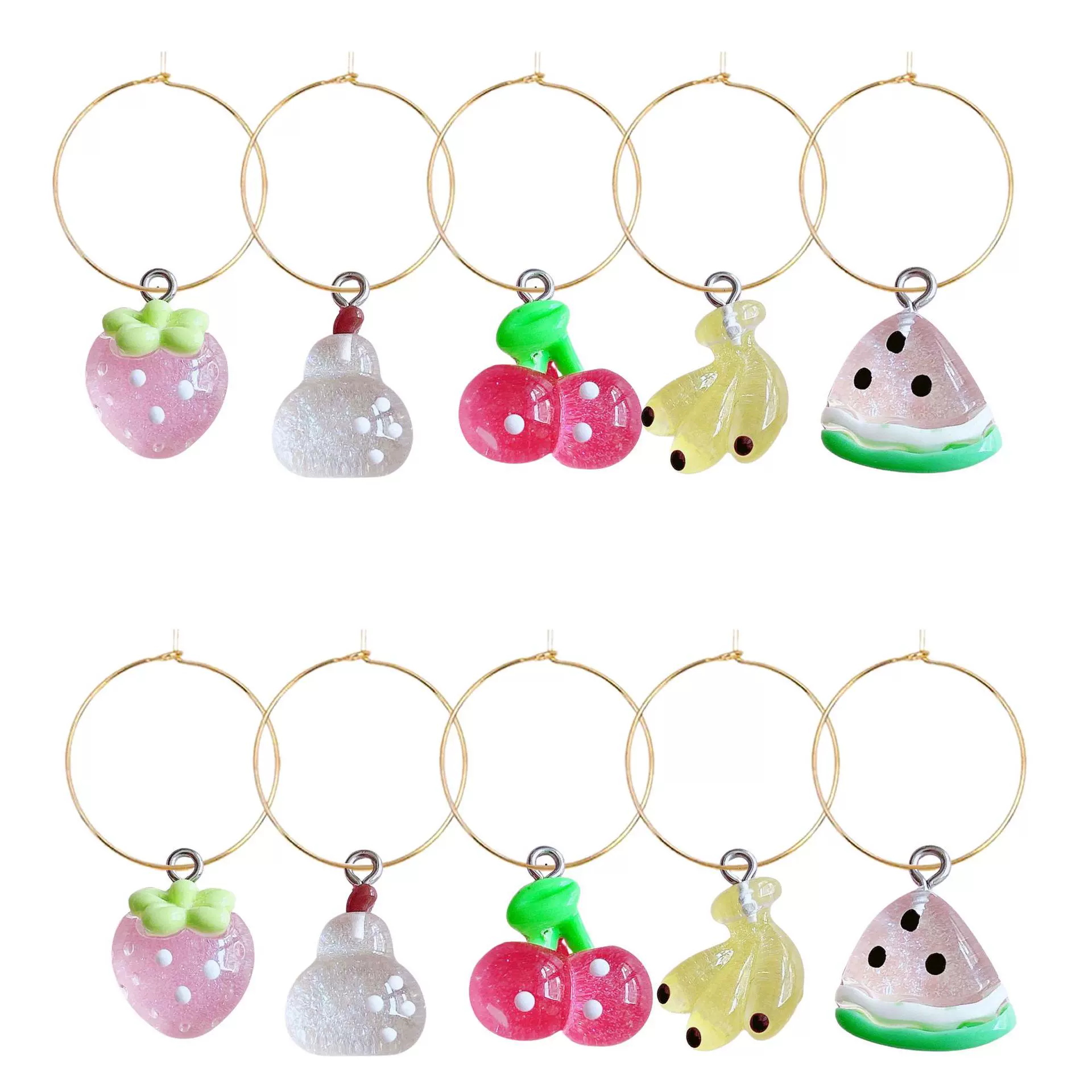 Перламутровые аксессуары для ногтей с фруктами, наклейка Дуньхуан, бокал для вина, украшение для вечеринки, подвеска для бокала для вина