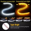 Car flowing water turning lamp Start scan LLED daytime running light 45cm yellow and white two -color assembly modified light 12V