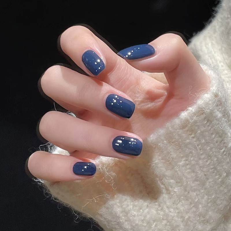 Casual Elegant Pure Color Manicure Royal Blue Wearable Nails Fake Nails Finished Short Nails 24 Pieces Removable Casual Elegant Pure Color Manicure Royal Blue Wearable Nails Fake Nails Finished Short Nails 24 Pieces Removable