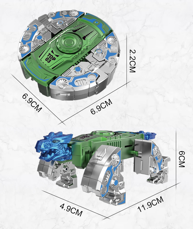 변신 공룡 핑거 스피너 [그린 실버] 가방