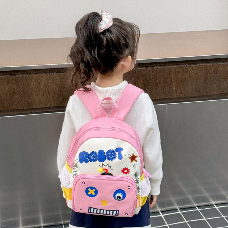 Nueva primavera 2025 nicho mochila escolar jardín de infantes simple personalidad moda mochila casual mochila de dibujos animados niños