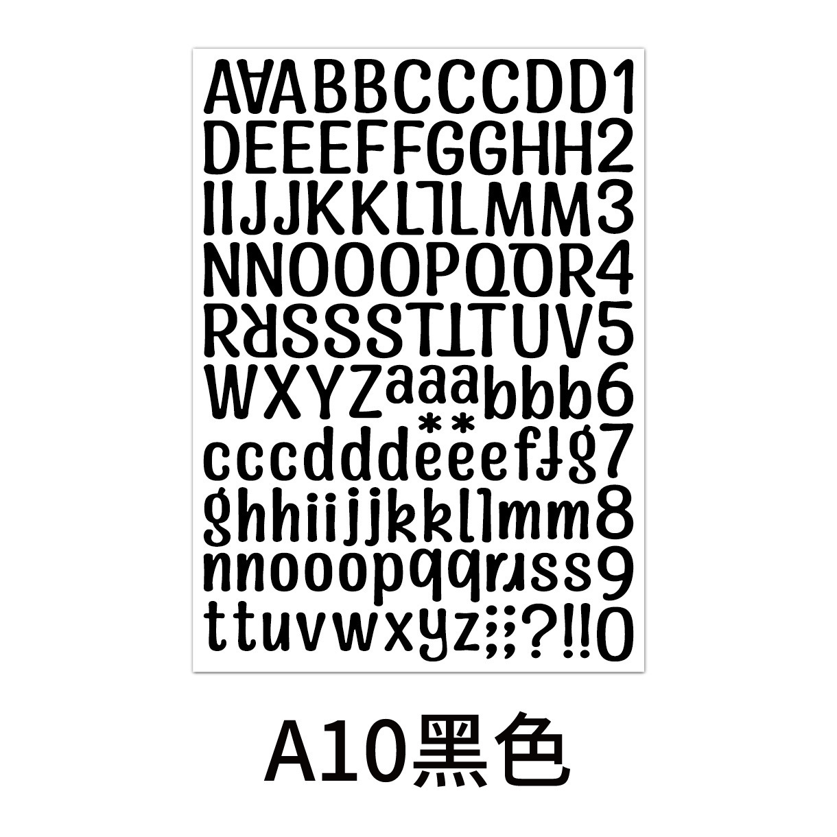 Etiqueta engomada del alfabeto Color transfronterizo en inglés combinación alfanumérica taza de agua diy etiqueta engomada decorativa para computadora portátil